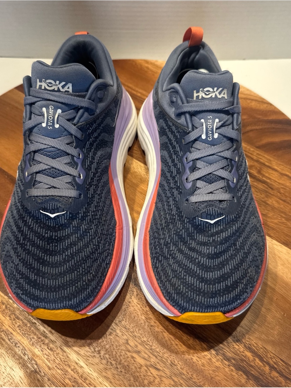 Hoka Women's Gaviota 5 Running Shoe Size 8.5D Anchor Grapefruit - Picture 3 of 9